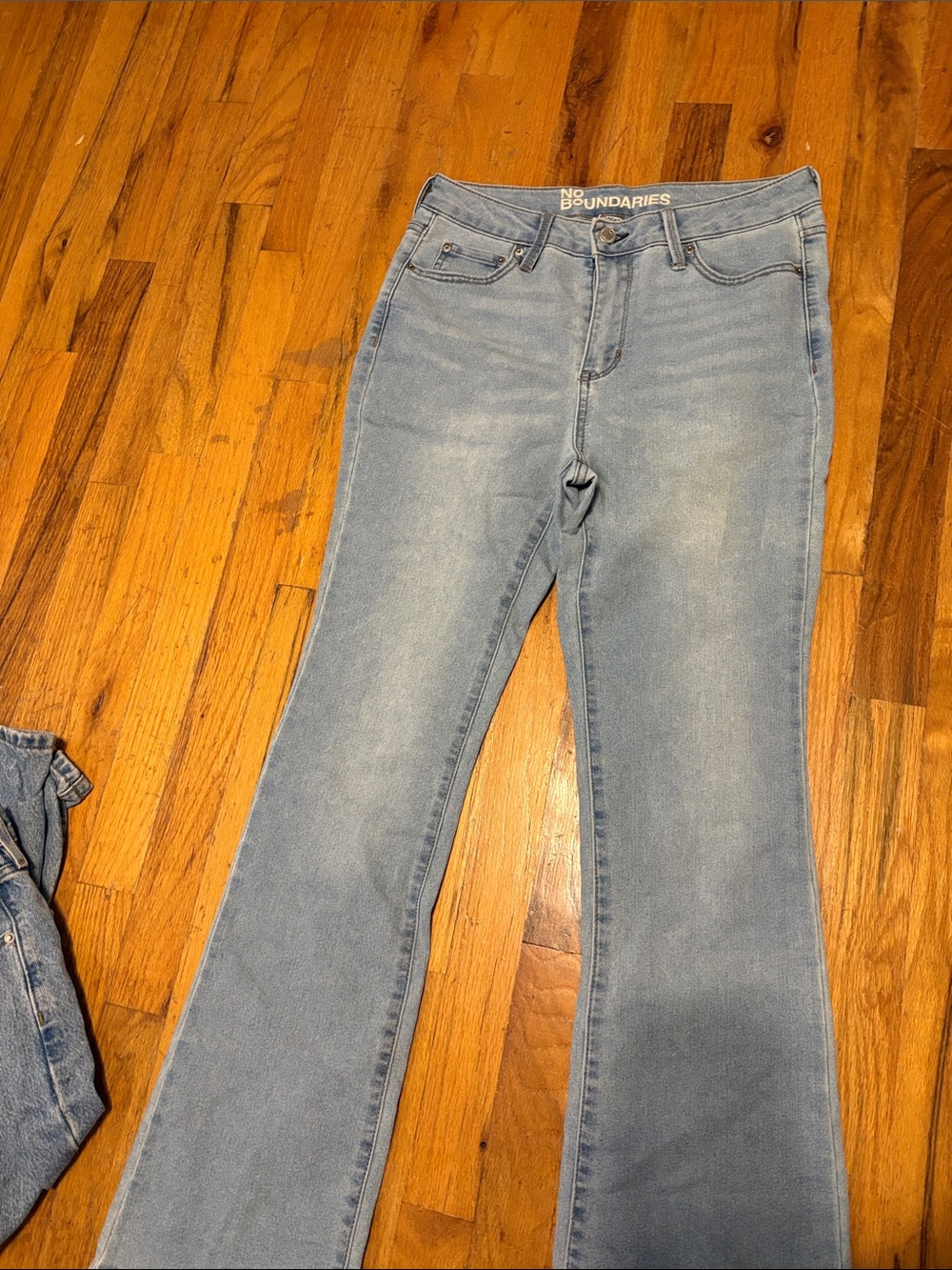 No Boundaries Light Blue Flare Jeans for Women
